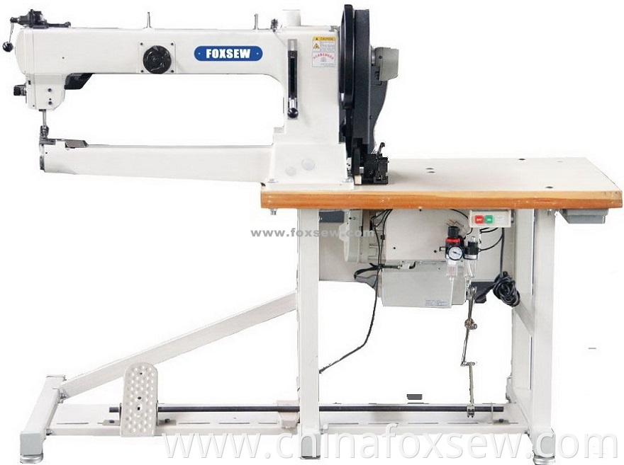 Long Arm Cylinder Bed Triple Feed Walking Foot Heavy Duty Lockstitch Sewing Machine